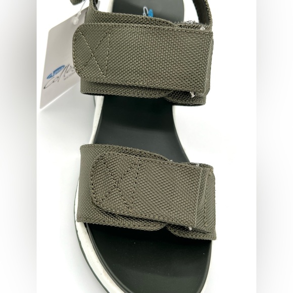 Aqua College Mara Slingback Sporty Wedge Olive Textile Women's Sandals Size 8.5M - Picture 11 of 12